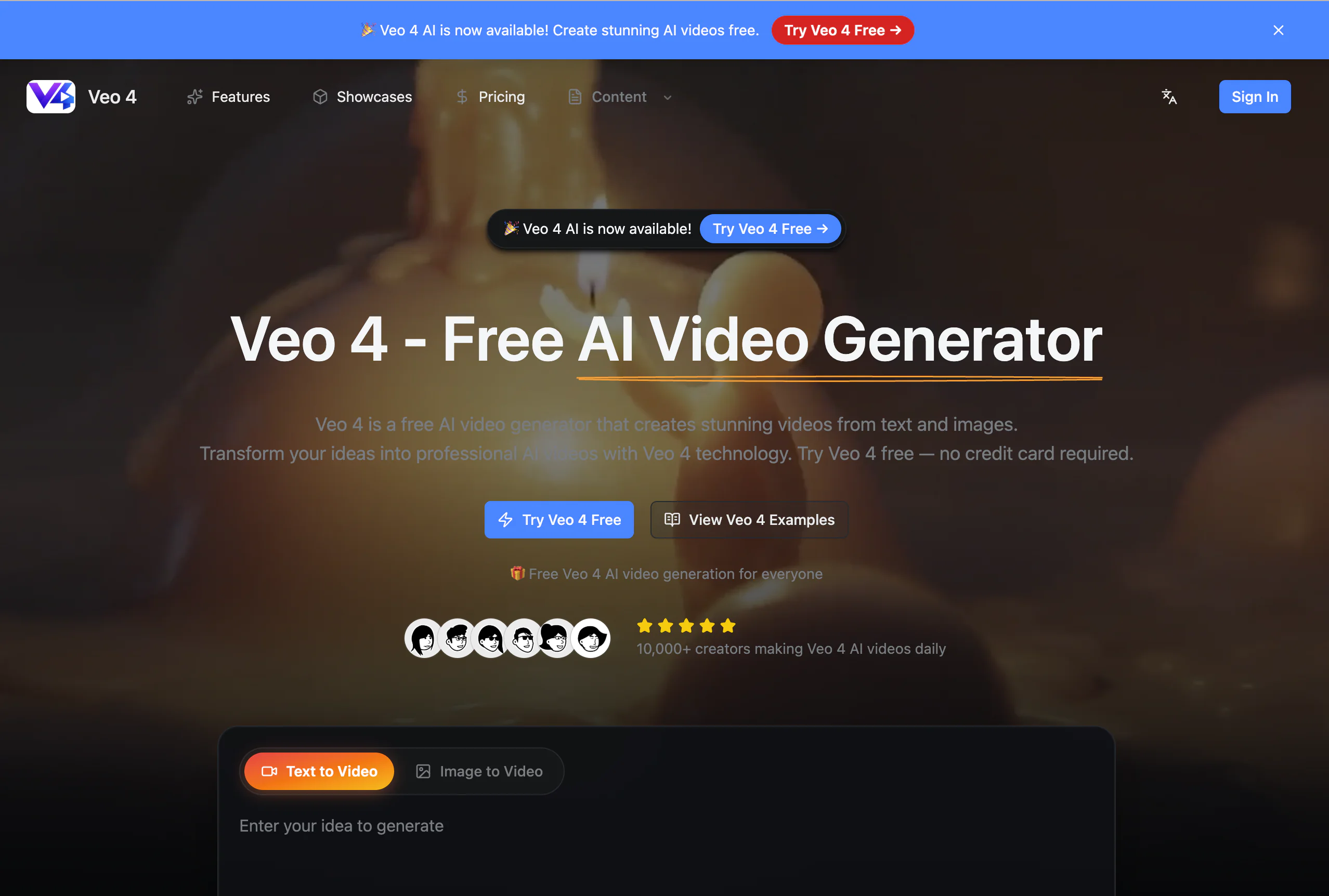 Screenshot 1 of Veo 4 AI Video Generator