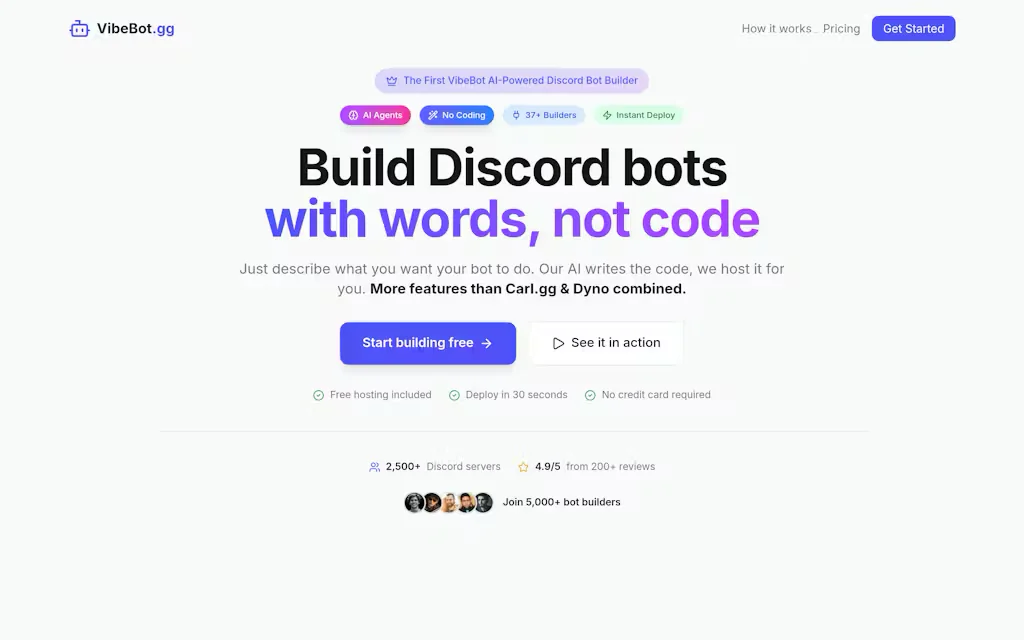 Screenshot 1 of VibeBot