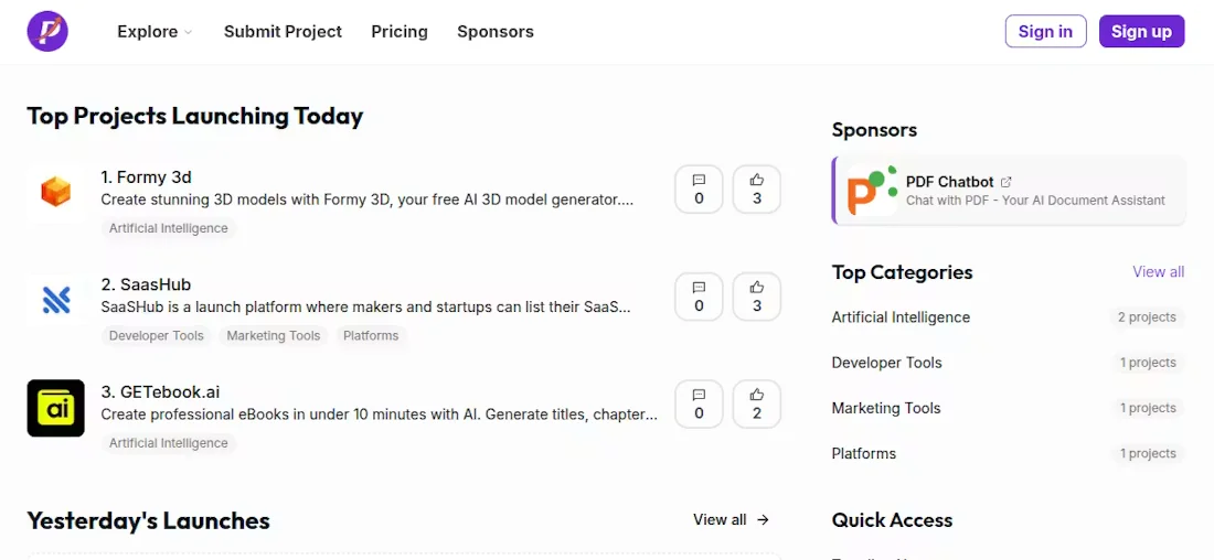 Screenshot 1 of Product Launchify