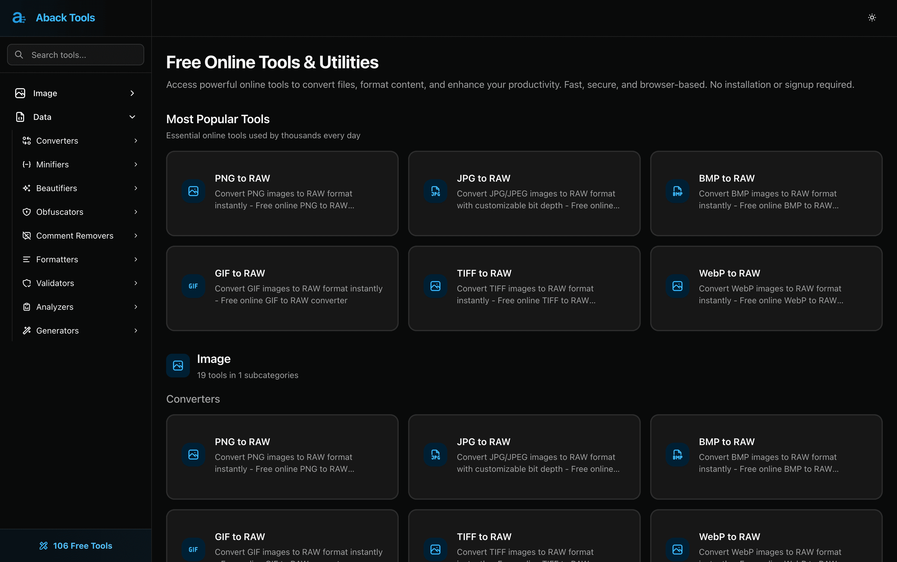 Screenshot 1 of Aback Tools