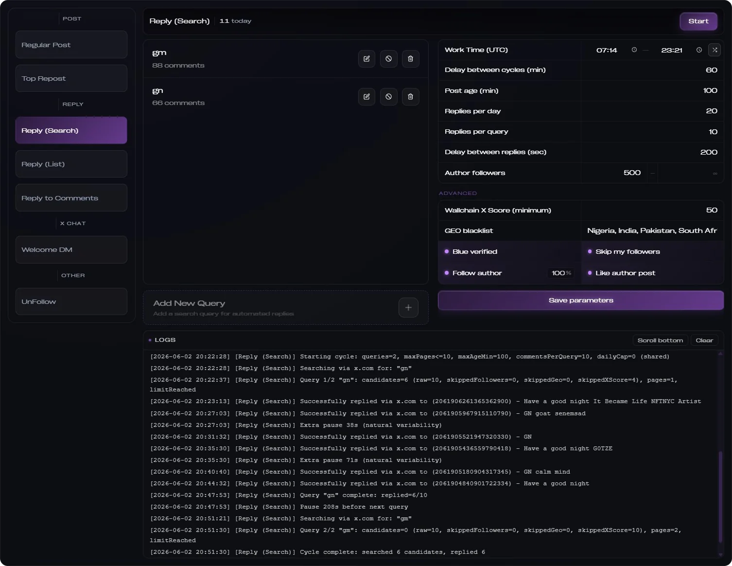 Screenshot 4 of Safe Multi-Account X Automation