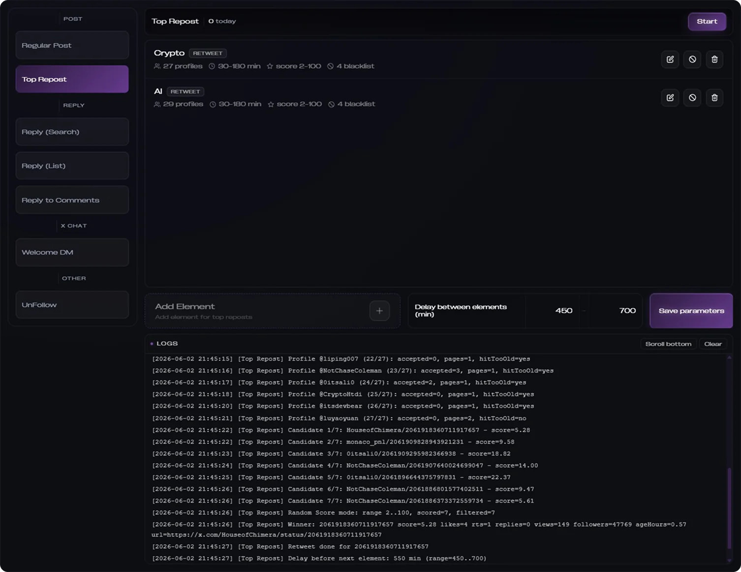 Screenshot 3 of Safe Multi-Account X Automation