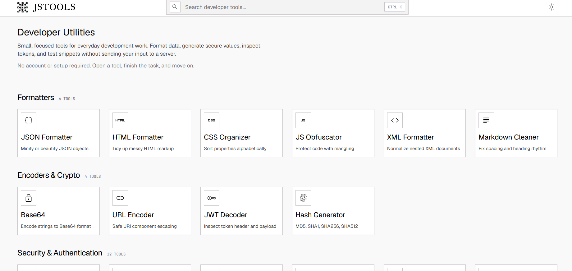 Screenshot 1 of JavaScript Tools