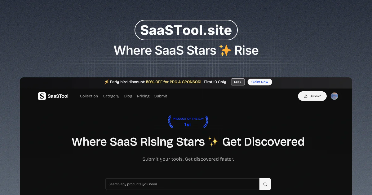 Screenshot 1 of SaaSTool - Rising Star SaaS Directory