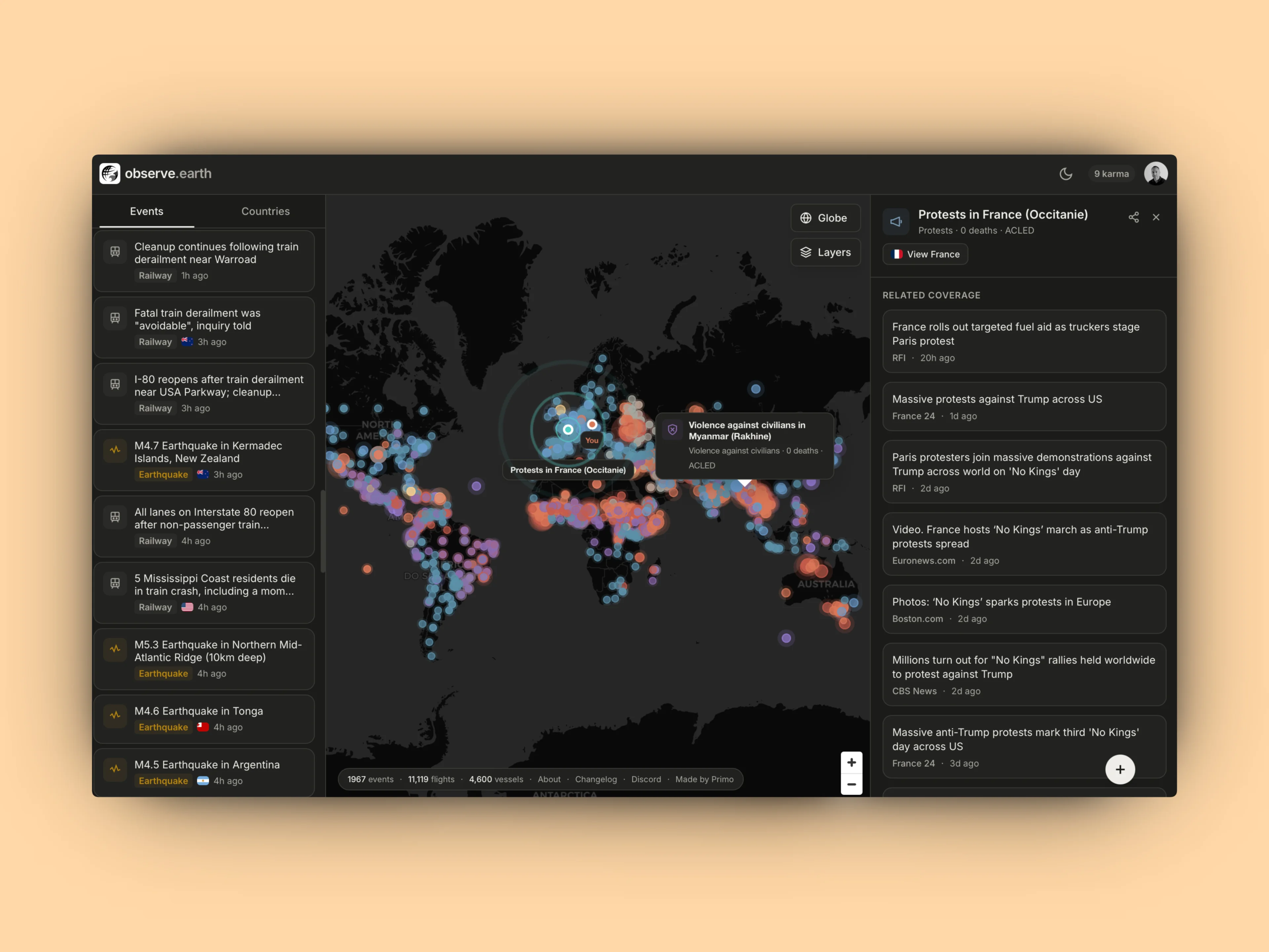 Screenshot 1 of ObserveEarth